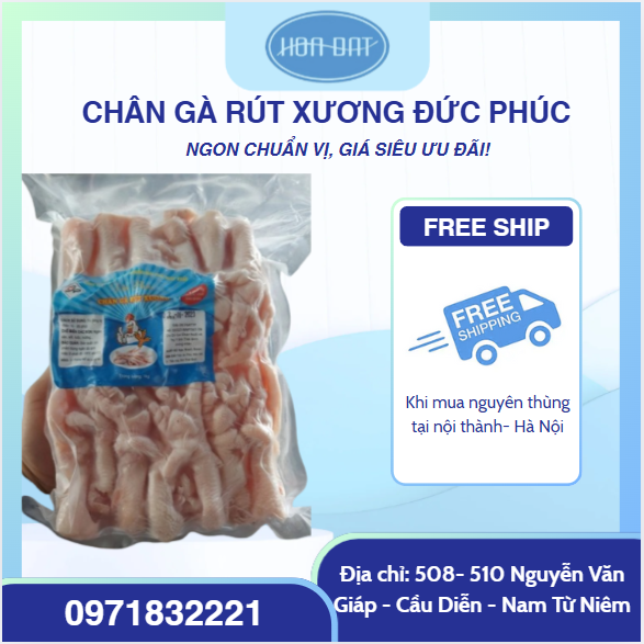 Chân gà rút xương Đức Phúc túi 1kg (net 600g)