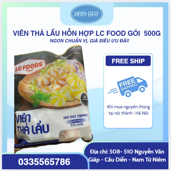 Viên thả lẩu hỗn hợp LC foods gói 500g