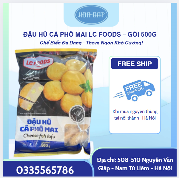 ĐẬU HŨ CÁ PHÔ MAI LC FOODS – GÓI 500G