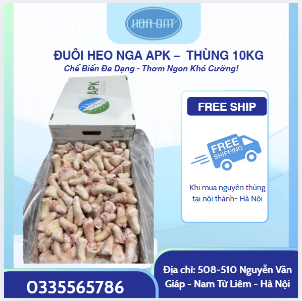  ĐUÔI HEO NGA APK – FROZEN PORK TAILS | THÙNG 10KG