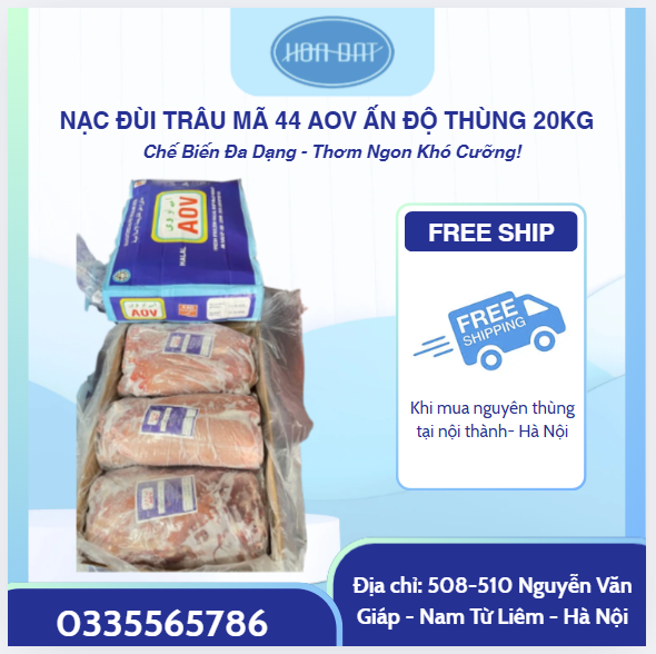 NẠC ĐÙI TRÂU MÃ 44 AOV ẤN ĐỘ THÙNG 20KG