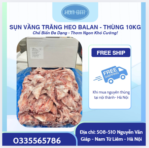 SỤN VẦNG TRĂNG HEO BALAN - THÙNG 10KG