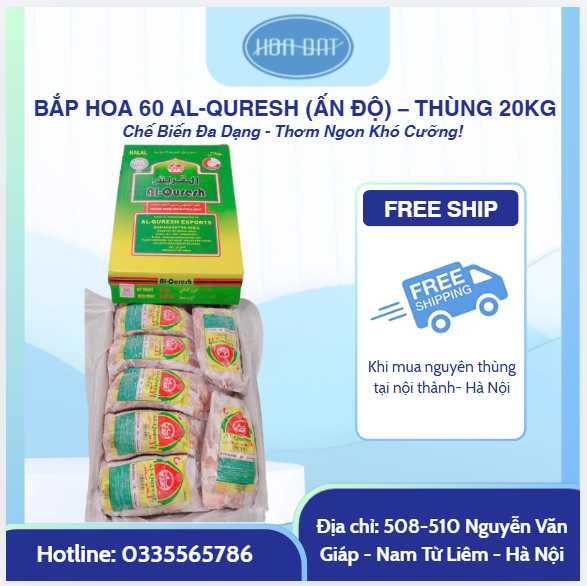 BẮP HOA 60 AL-QURESH (ẤN ĐỘ) – THÙNG 20KG