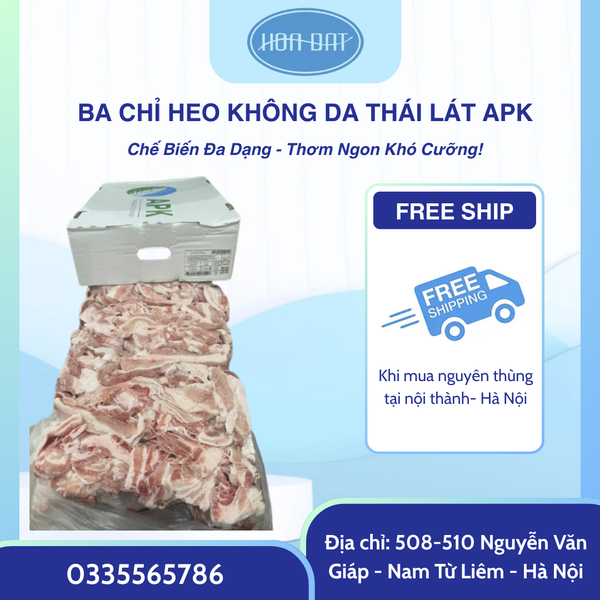Ba Chỉ Heo Không Da Không Xương Thái Lát APK