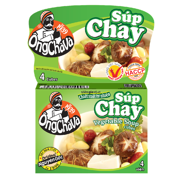 (Lốc 12) Viên gia vị súp chay 75gr-Ông Chà Và
