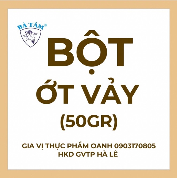 Bột ớt vảy/ bột ớt nhuyễn Bà Tám (50gr)