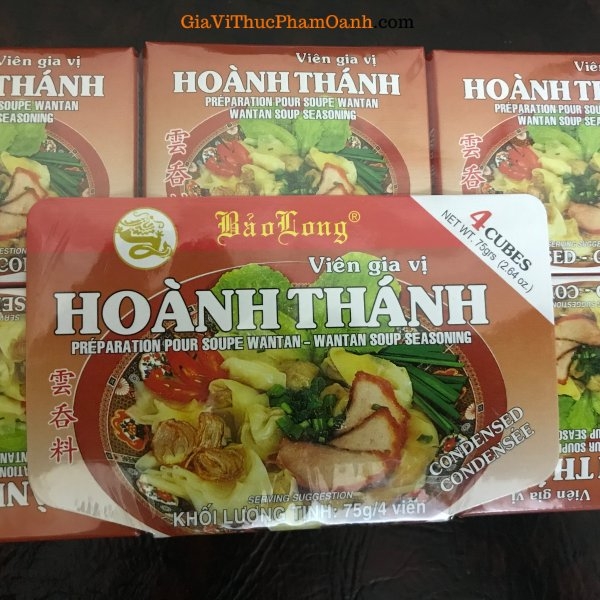 (Set 6) Viên gia vị HOÀNH THÁNH Bảo Long (75gr)