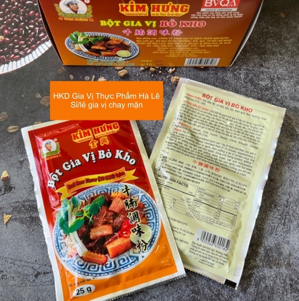 Bột gia vị bò kho Kim Hưng (25gr/ 1kg thịt)