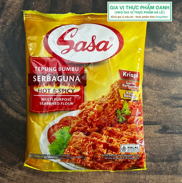Bột chiên đa dụng vị cay nóng Sasa (210gr)
