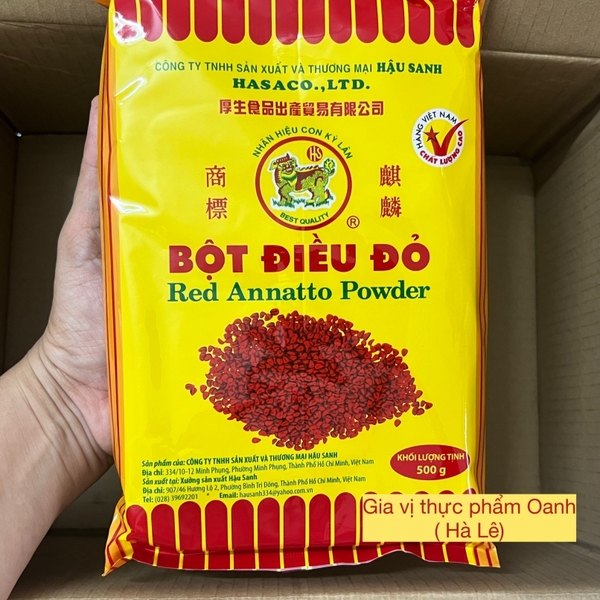 Bột điều đỏ Hậu Sanh (500gr)