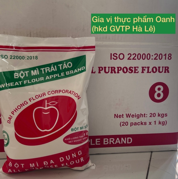 (Thùng 20kg) Bột mì Táo Đỏ Đại Phong (1kg)