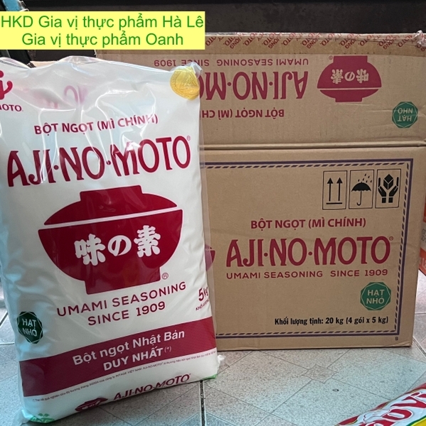 (Thùng 4) Bột ngọt Ajinomoto 5kg hạt nhỏ