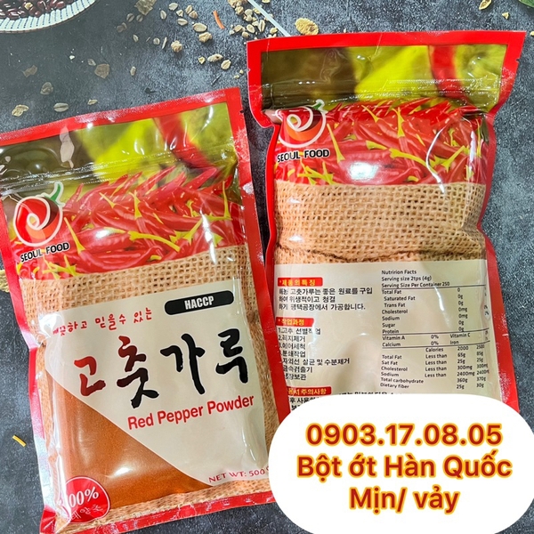 Bột ớt vảy Hàn Quốc Seoul Food ( 500gr)