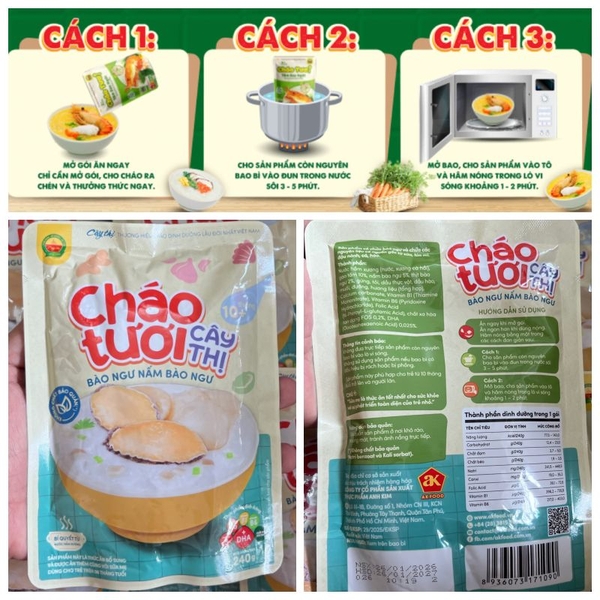 Cháo tươi Cây Thị Các loại