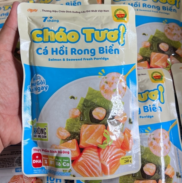 Cháo tươi Cây Thị cá hồi rong biển (240gr)
