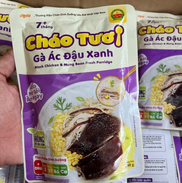 Cháo tươi Cây Thị gà ác đậu xanh (240gr)