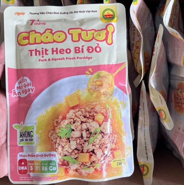 Cháo tươi Cây Thị thịt heo bí đỏ (240gr)