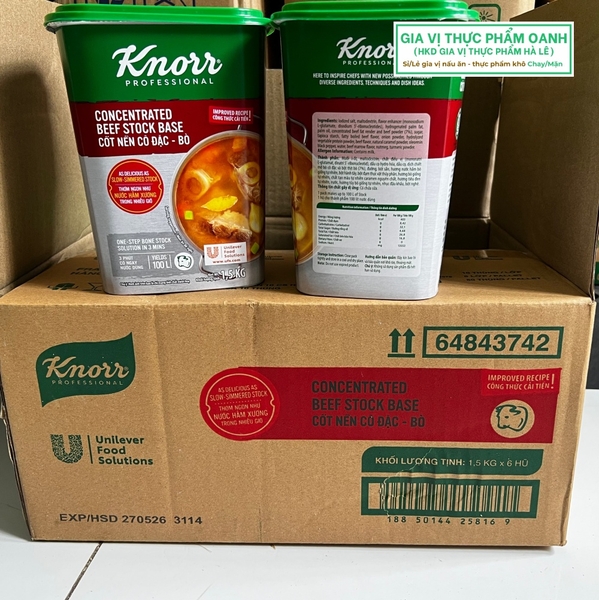 (Thùng 6) Cốt nền bò cô đặc Knorr (1,5kg)