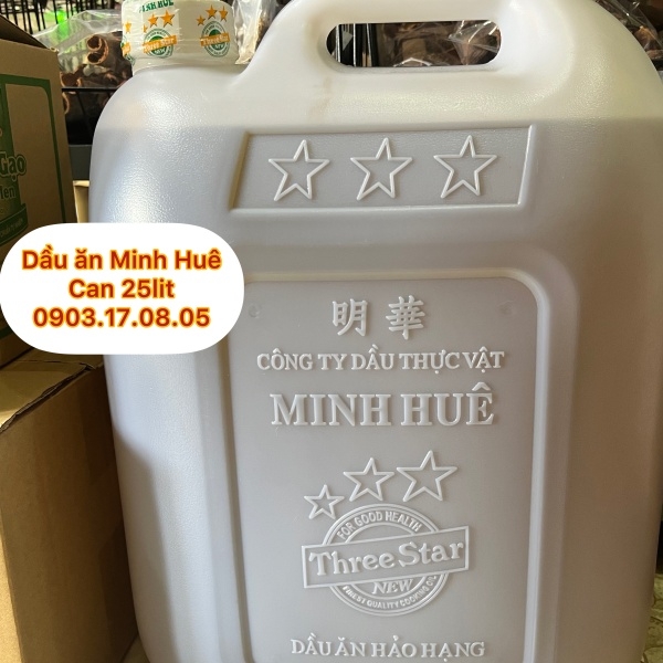 Dầu ăn Minh Huê can 25 kg