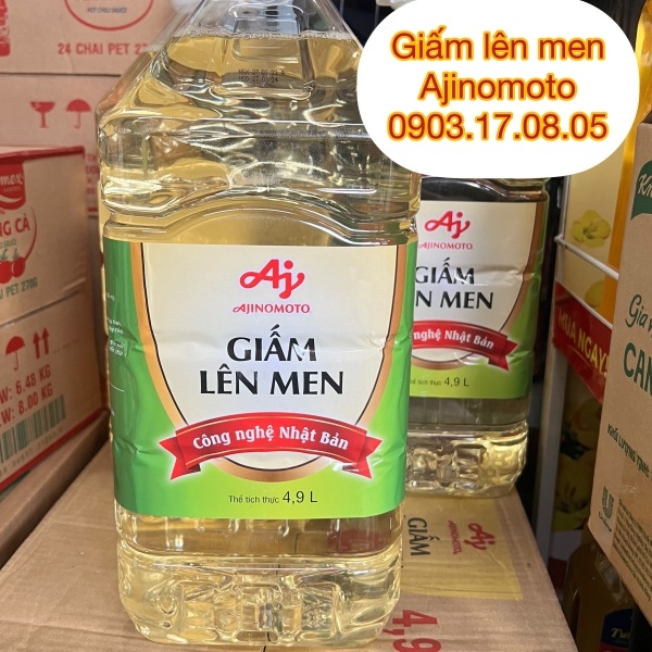 (Thùng 4) Giấm / Dấm lên men Ajinomoto (4.9l)