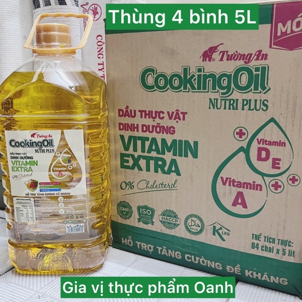 (Thùng 4) Dầu ăn Vitamin Extra Tường An (5L)