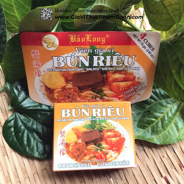 (Set 6) Viên gia vị BÚN RIÊU Bảo Long (75gr)