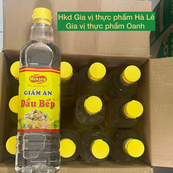 (Thùng 12) Giấm ăn Đầu Bếp Mekong 870ml