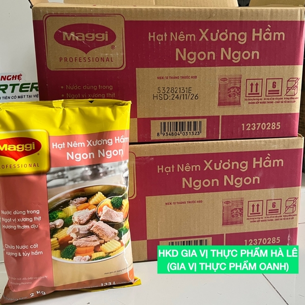 (Thùng 6) Hạt nêm xương hầm Ngon Ngon Maggi (2kg)