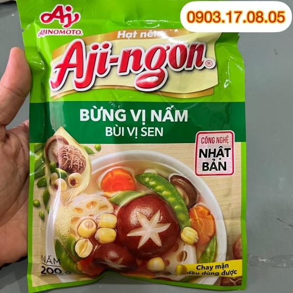 (Thùng 48) Hạt nêm nấm Aji Ngon 200gr