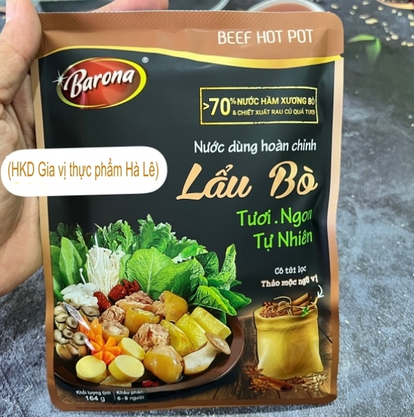 Nước dùng hoàn chỉnh Lẩu bò Barona (164gr)