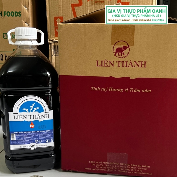 Nước mắm 20 độ đạm Liên Thành (4L)