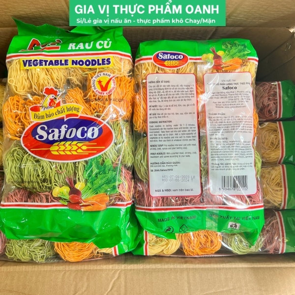 Mì sợi nhỏ rau củ(500gr) Safoco