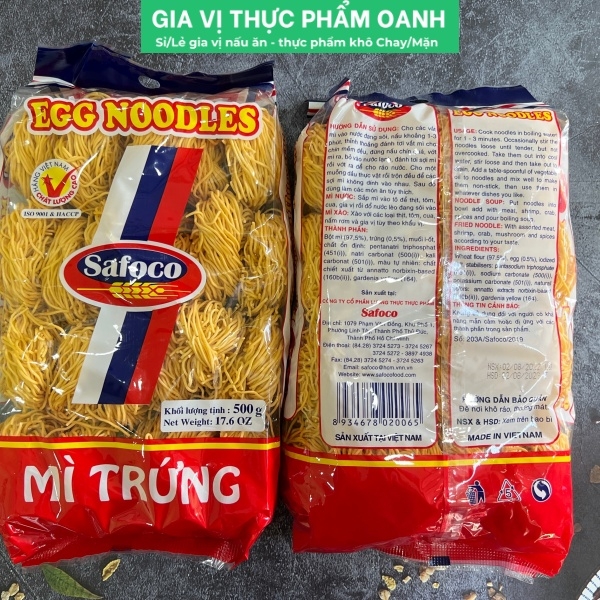 Mì trứng sợi nhỏ (500gr) Safoco