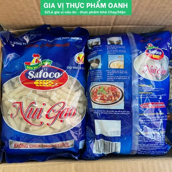 (Thùng 12) Nui gạo ống lớn(400gr) Safoco