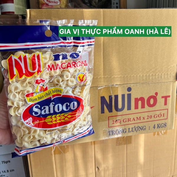 (Thùng 20) Nui nơ tròn(200gr) Safoco