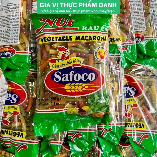 (Thùng 50) Nui ống rau củ (200gr) Safoco