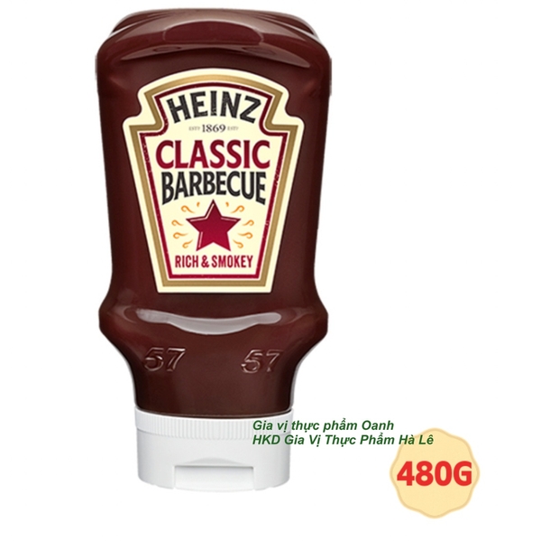 (Thùng 10) Sốt thịt nướng BBQ vị truyền thống Heinz (480gr)