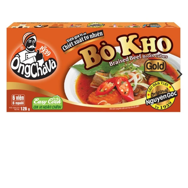 (Thùng 80) Viên Gia Vị Bò Kho Gold 126gr-Ông Chà Và