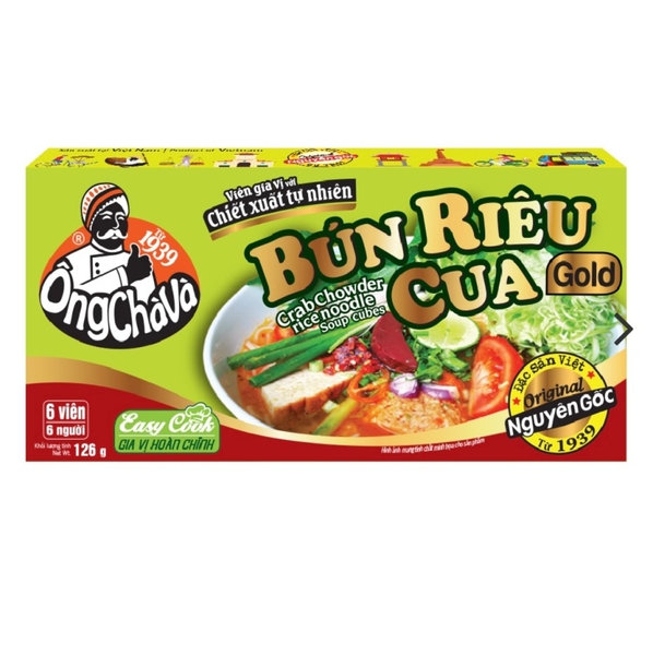 (Thùng 80) Viên Gia Vị Bún Riêu Gold 126gr-Ông Chà Và