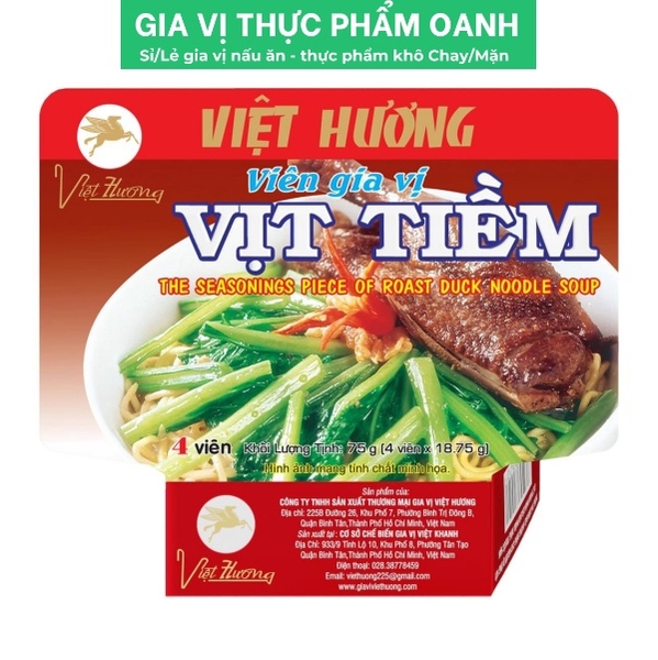 Viên gia vị VỊT TIỀM Việt Hương (Lốc 12)- 0903170805