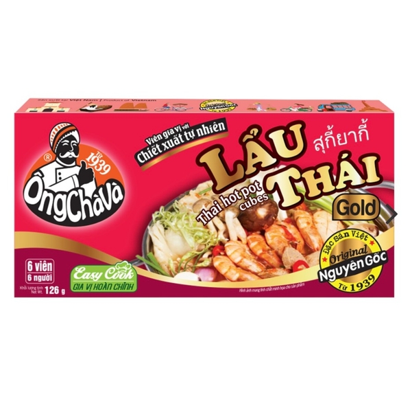 (Thùng 80) Viên Gia Vị Lẩu Thái Gold 126gr-Ông Chà Và