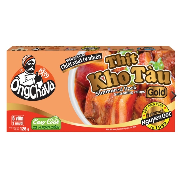 (Thùng 80) Viên gia vị Kho Tàu Gold 126gr-Ông Chà Và
