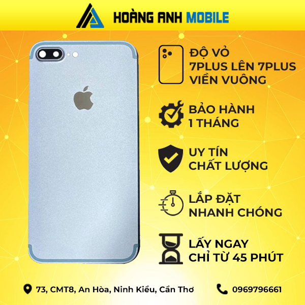 Độ vỏ iPhone 7 Plus lên 7 Plus/8 Plus viền vuông