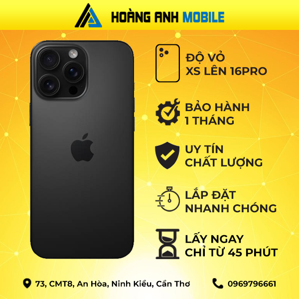 Độ vỏ iPhone Xs lên 16 Pro