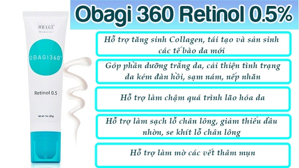 Kem Dưỡng Trẻ Hóa Da Và Ngừa Mụn Obagi Medical Retinol 0.5% Cream | Lala  Cosmetics - Thiên đường mỹ phẩm