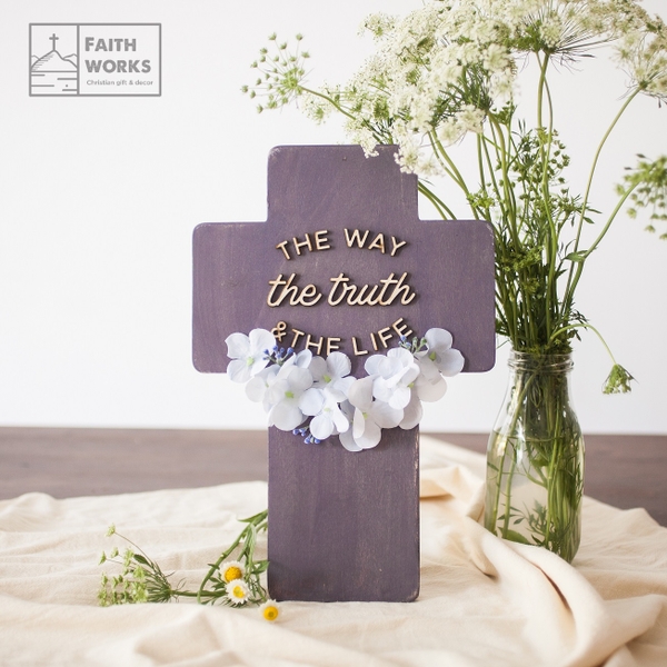 Hydrangea (thập tự tím) - Thập Tự Vòng Hoa - Silk Flower Wreath