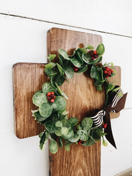 Christmas - Thập Tự Vòng Hoa - Silk Flower Wreath