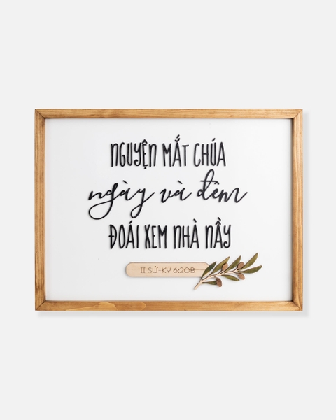 Nguyện mắt Chúa ngày và đêm đoái xem nhà này [II sử-ký 6:20B]