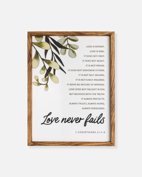 Love never fails [I Corinthians 13:4-8]