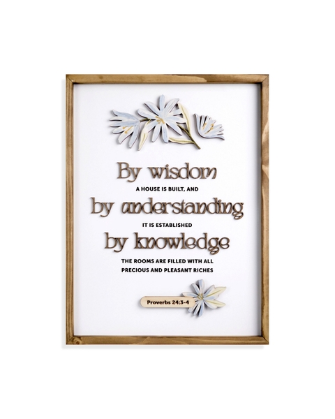 By wisdom a house is build and by understanding